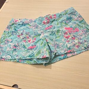 Lilly Pulitzer Turquoise and Pink Floral Shorts